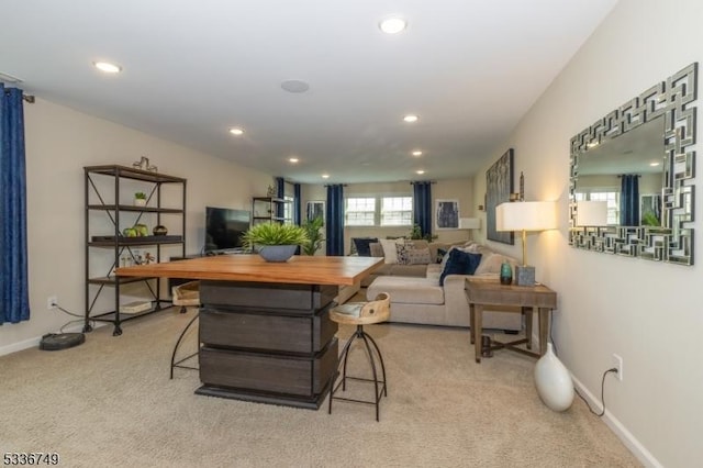 view of carpeted living room