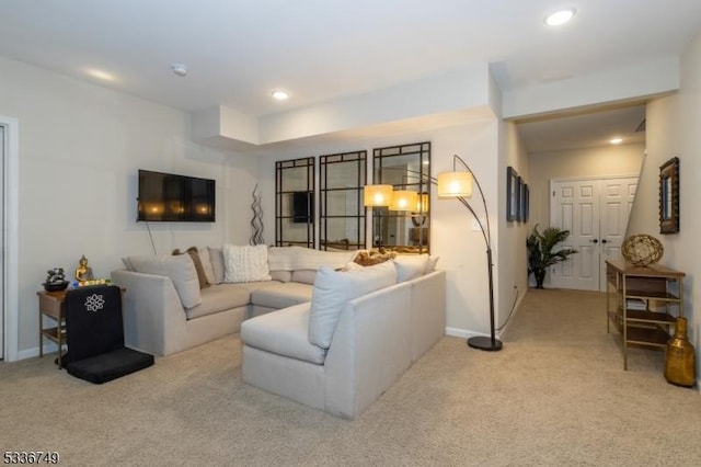 view of carpeted living room