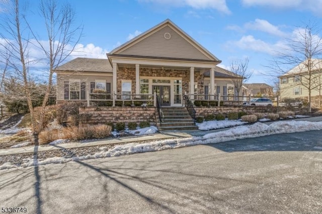 view of front of house featuring french doors