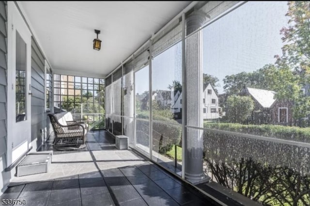 view of sunroom