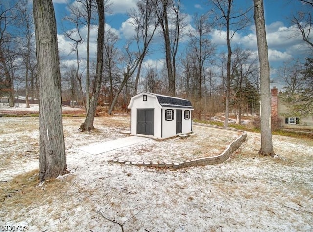 view of snow covered structure