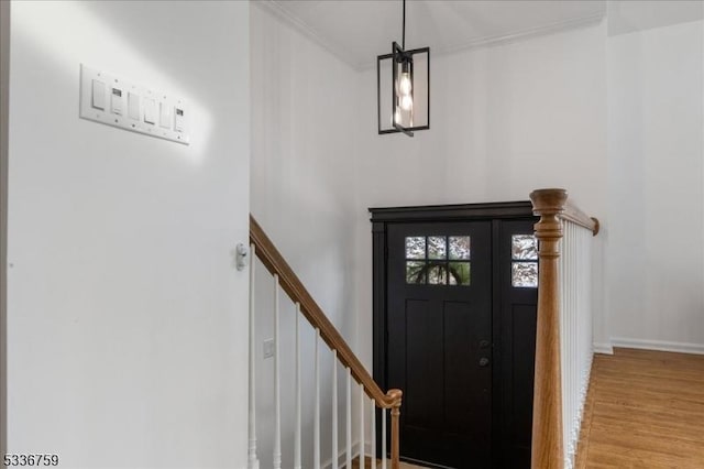 foyer featuring light hardwood / wood-style floors