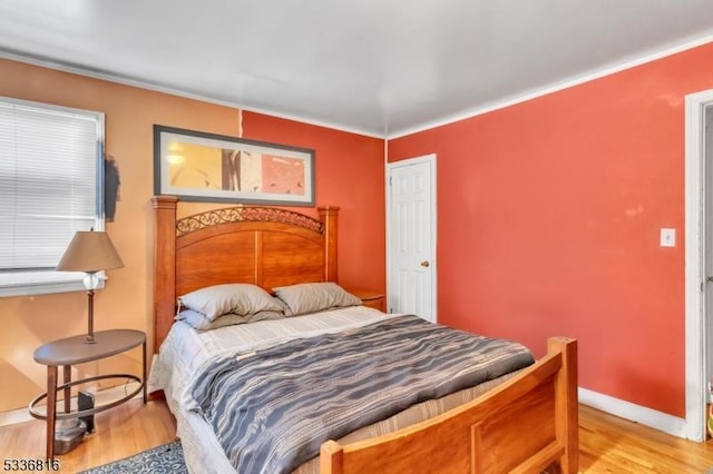 bedroom featuring light hardwood / wood-style flooring