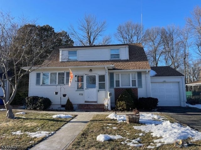 view of front property with a garage