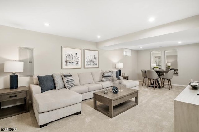 view of carpeted living room