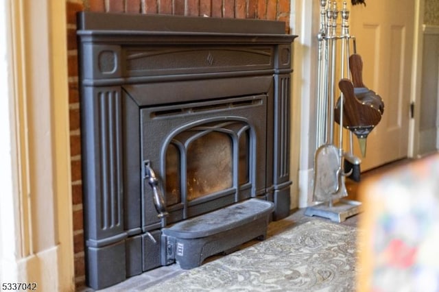 details with a wood stove