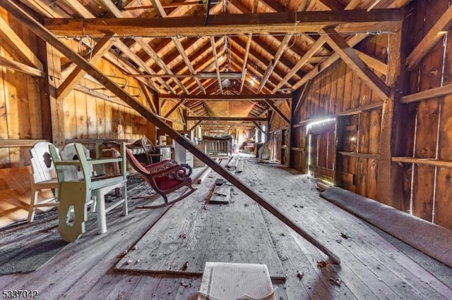 view of attic