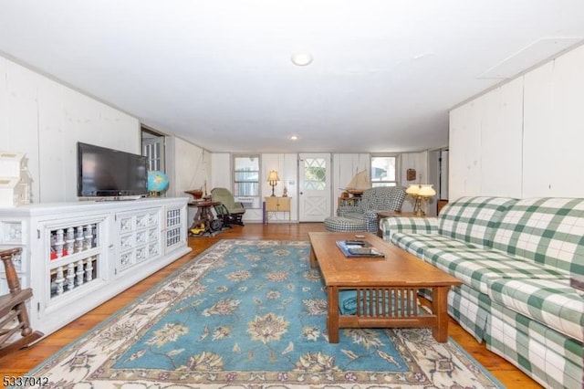 living room featuring wood finished floors