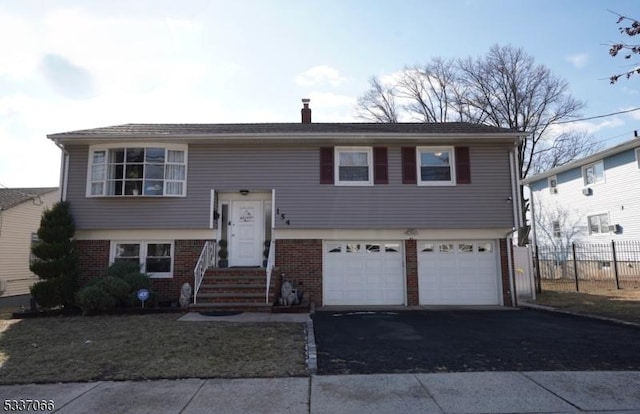 split foyer home with a garage