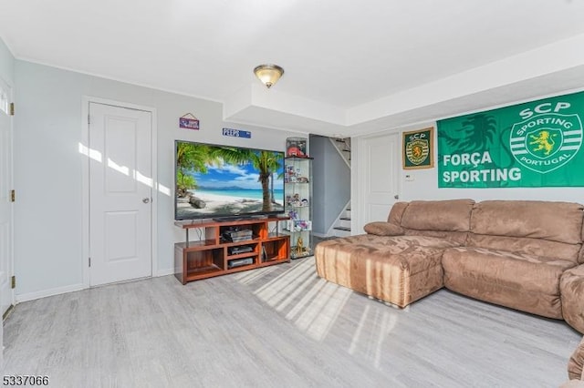 living room featuring hardwood / wood-style flooring