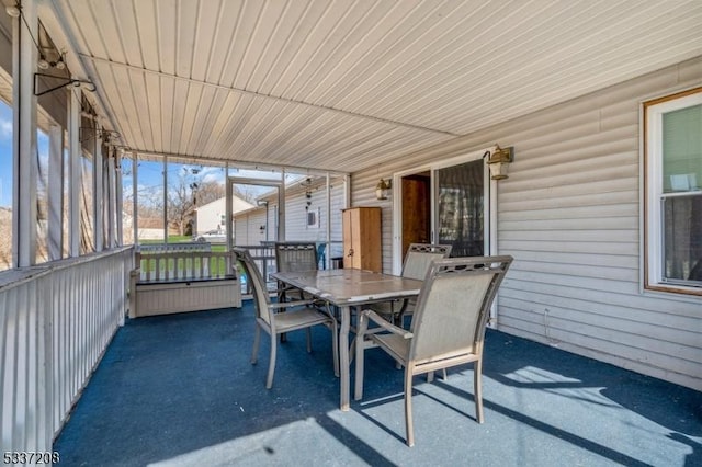 view of sunroom