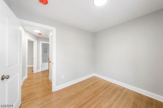 empty room featuring light hardwood / wood-style floors