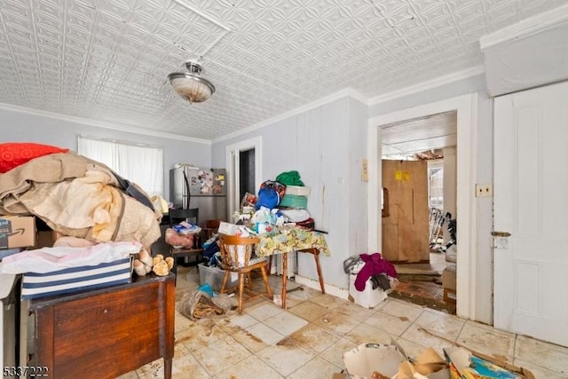 misc room with crown molding