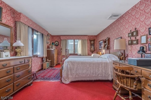 bedroom with carpet floors