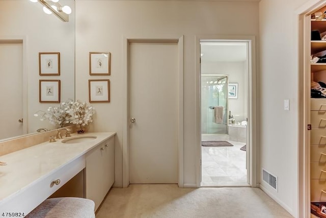 bathroom with vanity