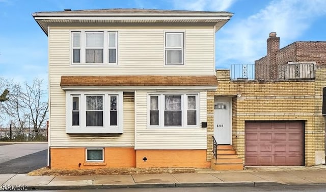 view of front facade with a garage