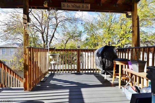 view of wooden terrace