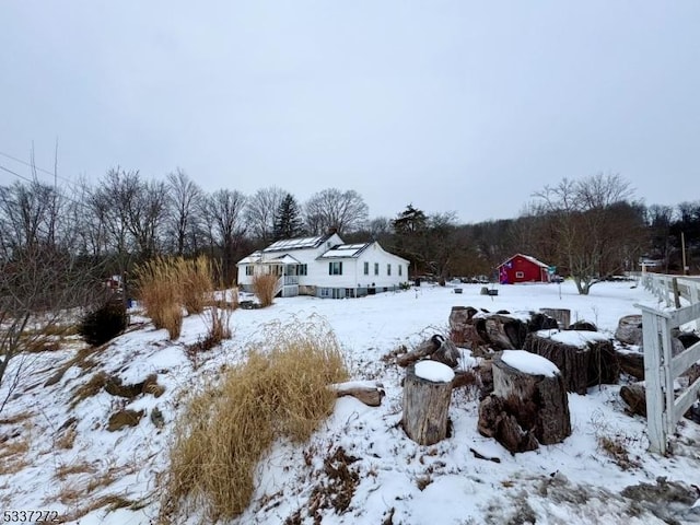 view of snowy yard