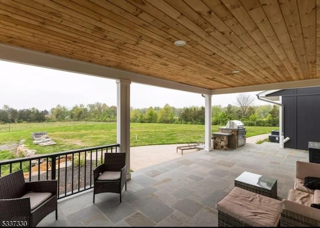 view of patio featuring a rural view