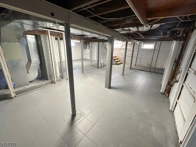 view of basement