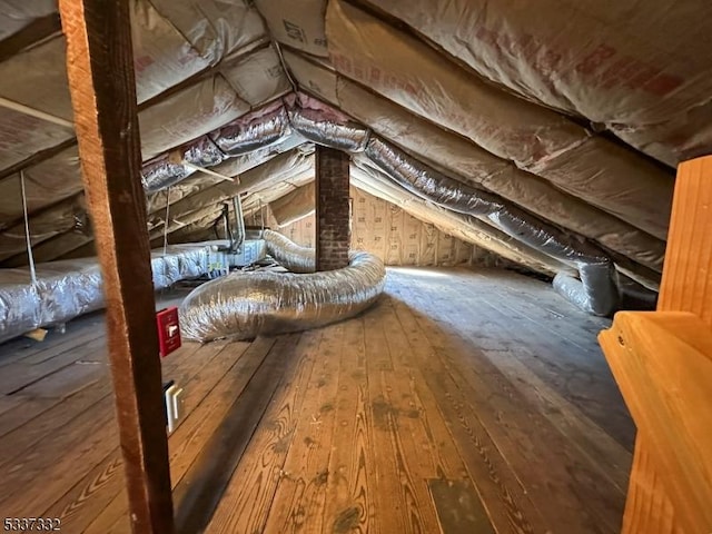 view of attic