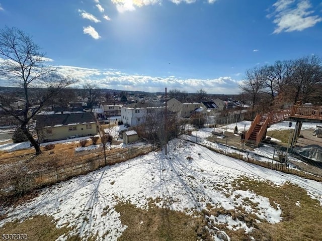 view of snowy aerial view