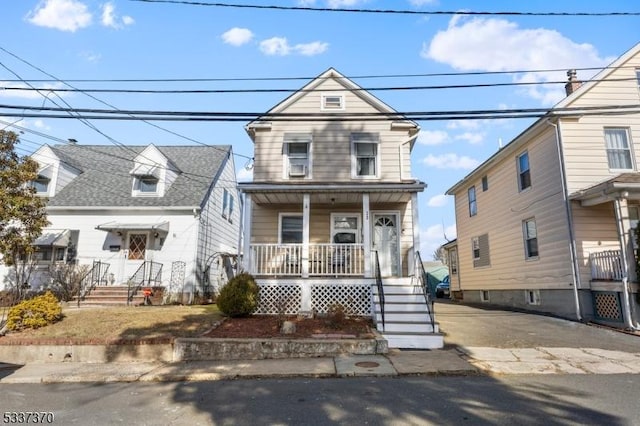 view of front of home with covered porch