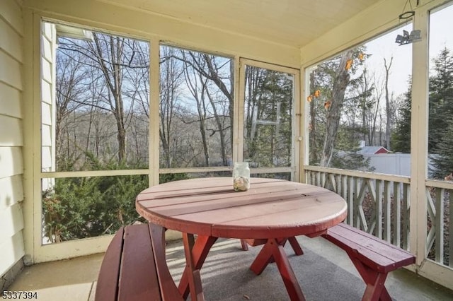 view of sunroom