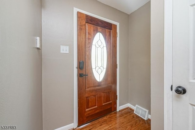 entryway with light wood-type flooring