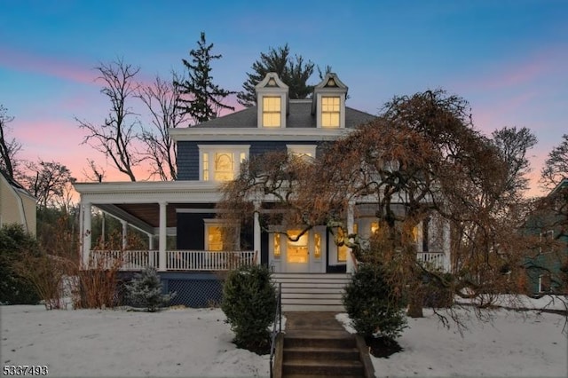 view of front facade with a porch