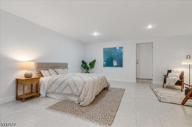 view of tiled bedroom