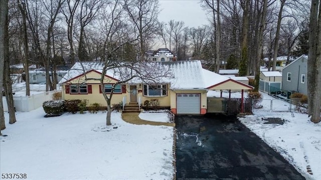 view of front of home featuring a garage