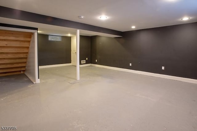 view of basement