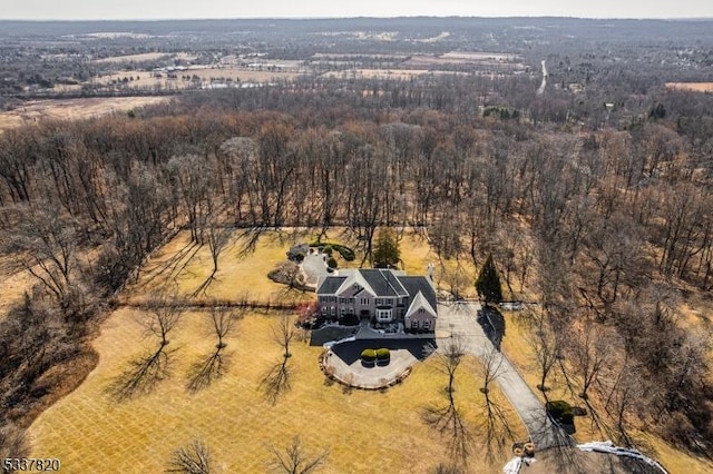 bird's eye view with a rural view