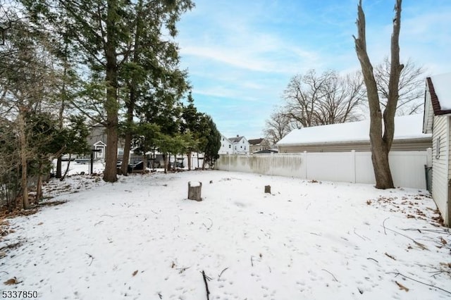 view of snowy yard