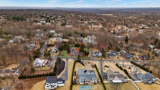 aerial view featuring a residential view