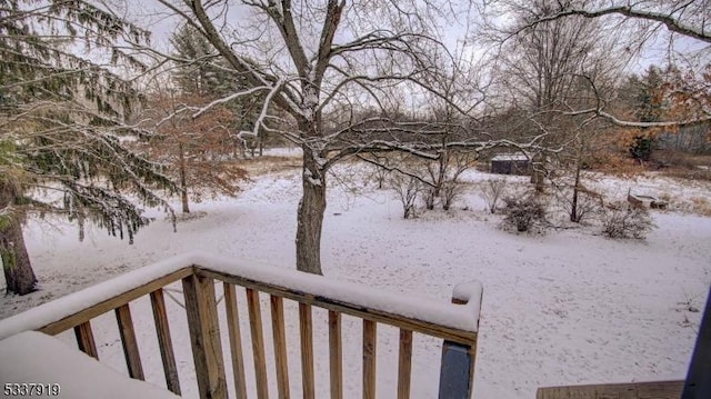 view of snowy yard