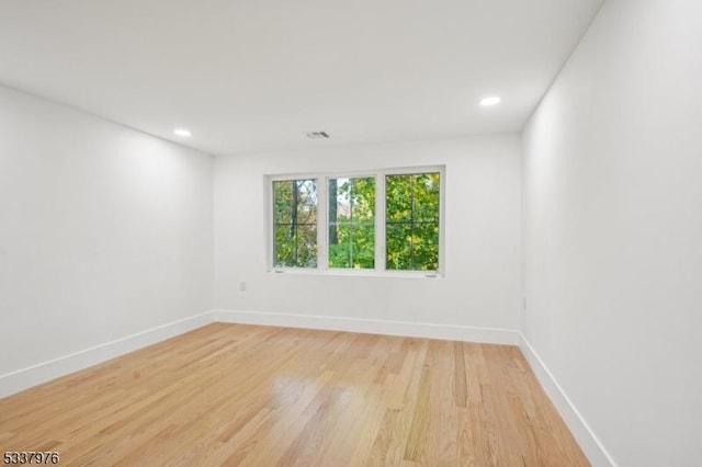 empty room featuring light wood-type flooring