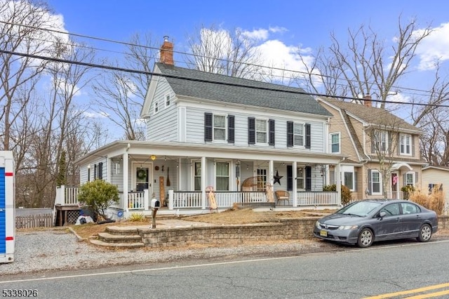 view of front of house featuring covered porch