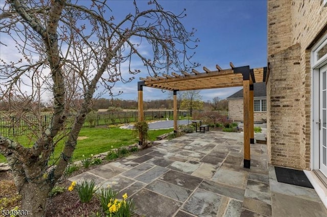 94 Brookville Hollow Rd, Delaware Twp, NJ 08559 - view of patio / terrace with fence and a pergola