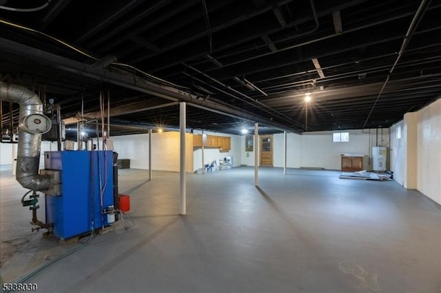 94 Brookville Hollow Rd, Delaware Twp, NJ 08559 - unfinished basement featuring gas water heater and electric panel