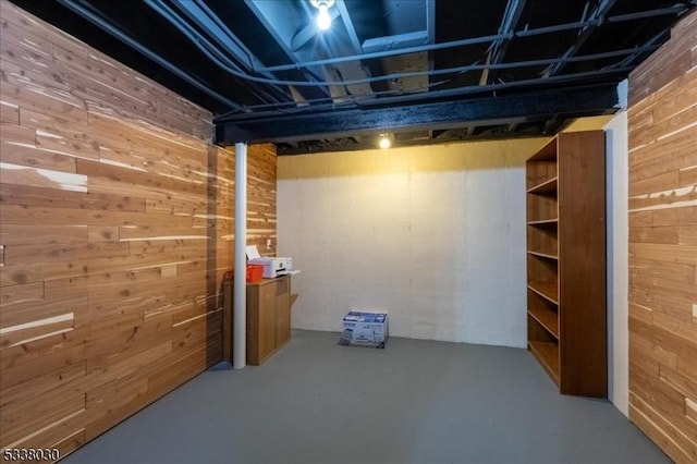 94 Brookville Hollow Rd, Delaware Twp, NJ 08559 - unfinished below grade area featuring wood walls