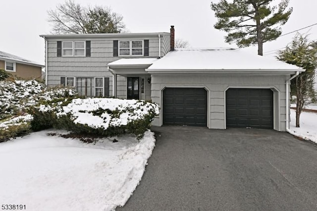 view of front facade with a garage