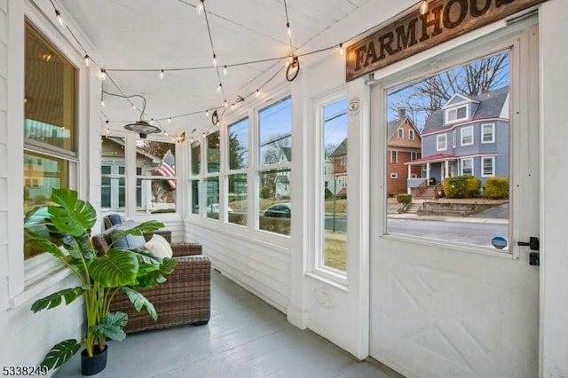 view of sunroom