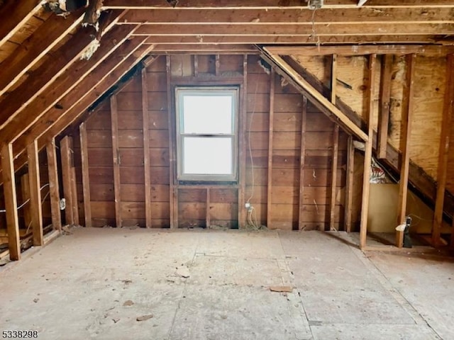 view of attic