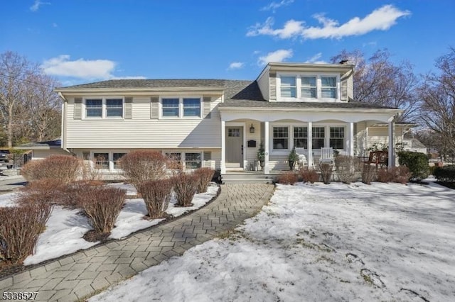 view of front of home with a porch