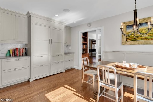 dining space featuring light hardwood / wood-style floors