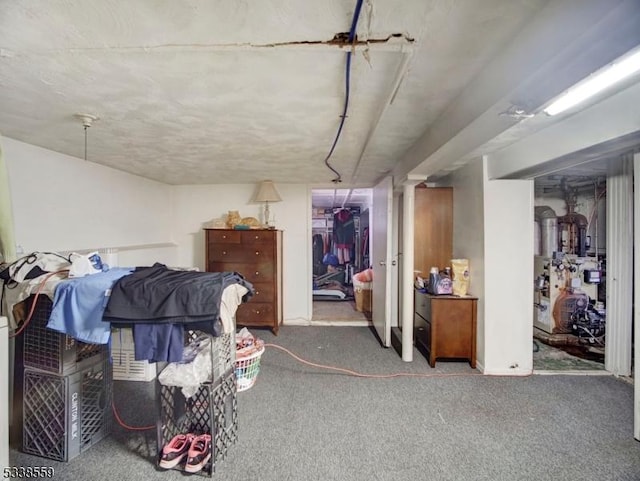 carpeted bedroom with a closet