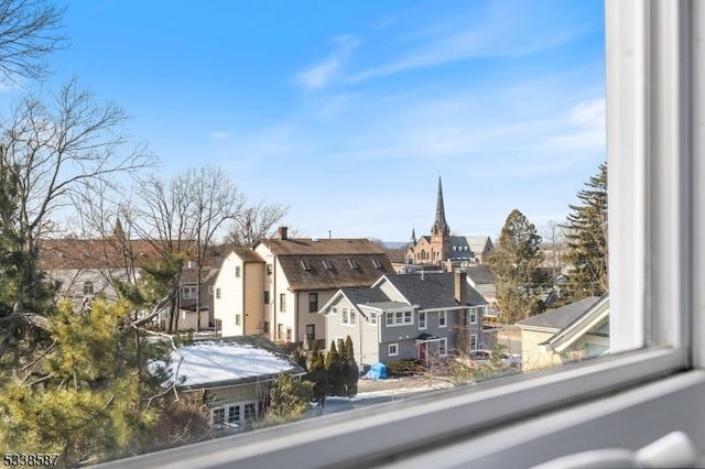 exterior space with a residential view