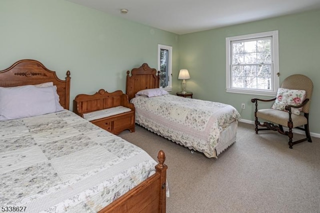 bedroom with carpet